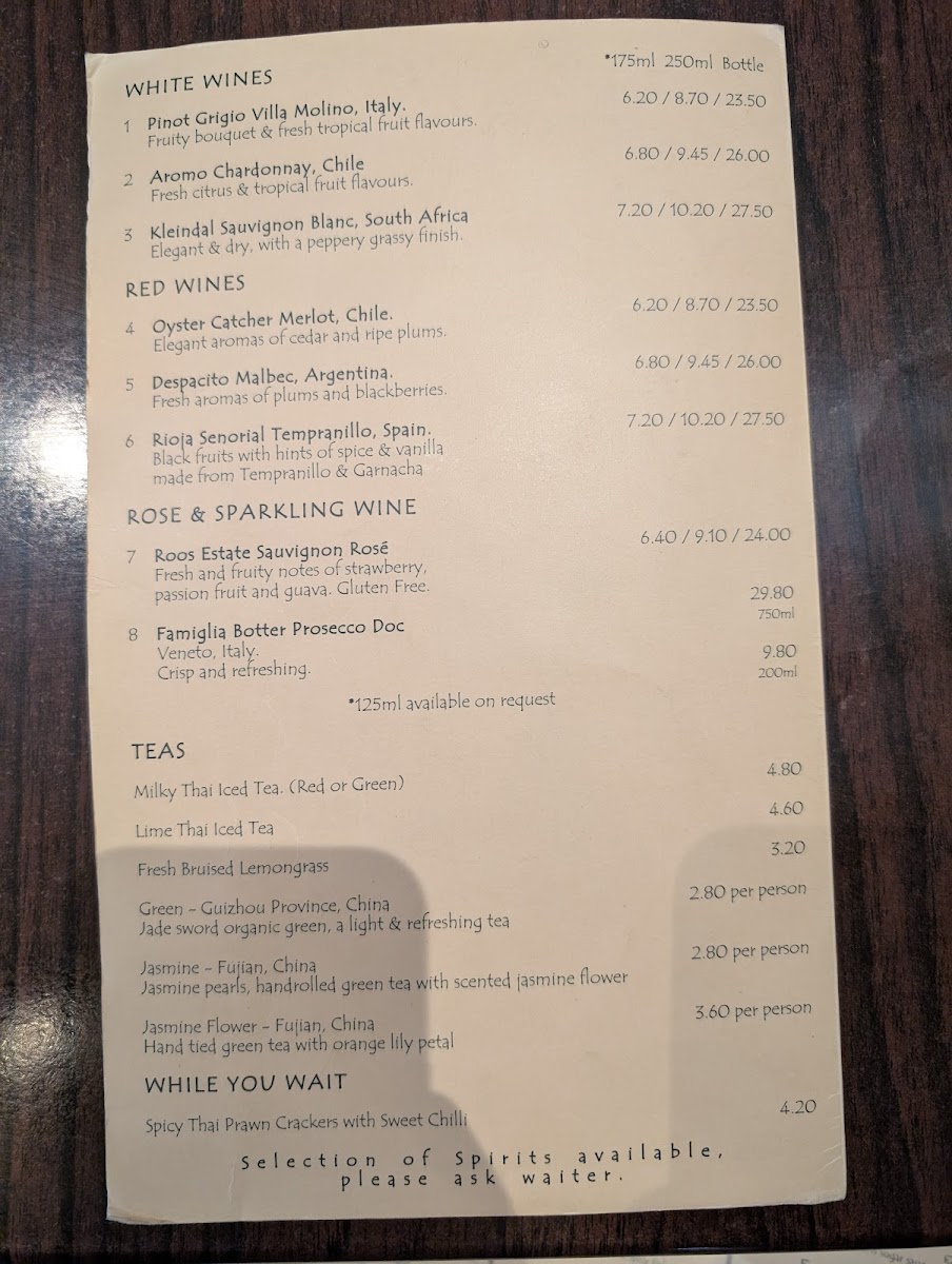 Siam Central Menu - Image 4